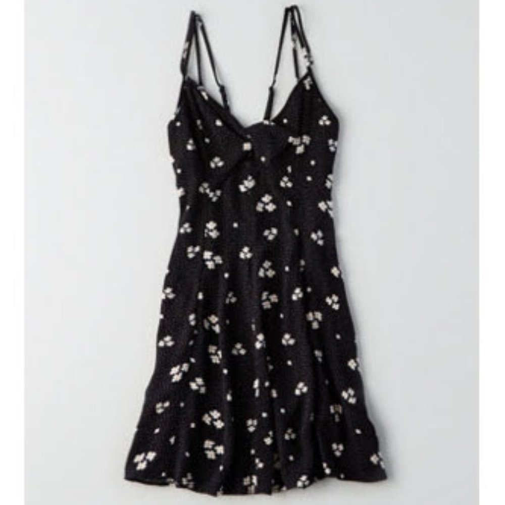 American Eagle Black Floral Dress - Size 12